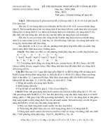 Đề thi HSG huyện -Hóa học 9