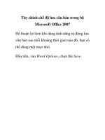 Tùy chỉnh chế độ lưu văn bản trong bộ Microsoft Office 2007 ppt