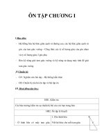 ÔN TẬP CHƯƠNG I - Hình học 9 pptx