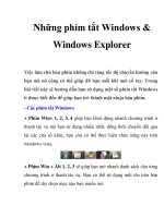 Những phím tắt Windows & Windows Explorer docx