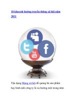 10 khuynh hướng truyền thông xã hội năm 2011 potx
