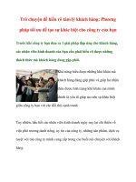 Trò chuyện để hiểu rõ tâm lý khách hàng pptx