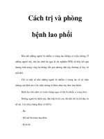 Cách trị và phòng bệnh lao phổi ppt