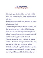 Bài học về sự tự tin