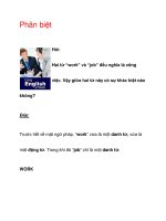 Phân biệt Hai từ “work” và “job” ppt