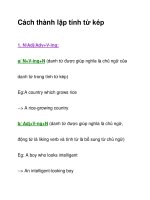 Cách thành lập tính từ kép pptx