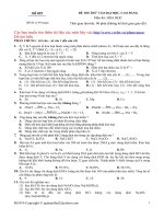 Đề thi thử môn hóa đề 19