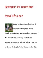 Những từ chỉ “người bạn” trong Tiếng Anh docx