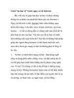 Cách “tự bảo vệ” trước nguy cơ từ Internet doc