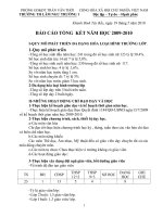 Báo cáo tổng kết năm học 2009-2010 ( Chuyên môn)