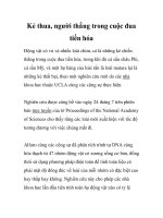 Kẻ thua, người thắng trong cuộc đua tiến hóa pptx