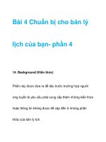 Bài 4 Chuẩn bị cho bản lý lịch của bạn- phần 4 doc