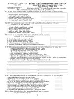 De va dap an chuyen Anh Thai Binh 2010