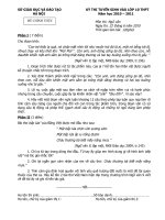 Đề thi vào 10 năm 2011 Hà Nội môn Văn