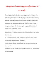 Mốc phát triển khả năng giao tiếp của trẻ từ 0 – 1 tuổi docx