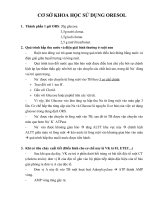 CƠ SỞ KHOA HỌC SỬ DỤNG ORESOL pps