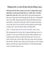 Những bước cơ bản để làm chủ hệ thống Linux ppt