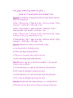 Trắc nghiệm Sinh trưởng và phát triển ( phần 1 ) pdf