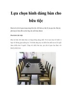 Lựa chọn hình dáng bàn cho bữa tiệc pot