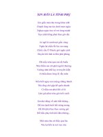 Thơ:XIN HÃY LÀ TÌNH PHỤ