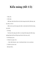 Kiểu mảng (tiết 1/2) docx