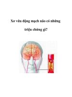 Xơ vữa động mạch não có những triệu chứng gì? potx