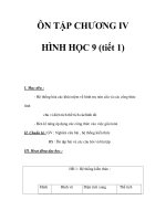 ÔN TẬP CHƯƠNG IV HÌNH HỌC 9 (tiết 1) pps