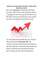 Quản lí conversion Rate để tối ưu website kinh doanh trực tuyến pps