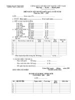 Mẫu BC cuói năm của GVCN