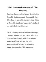 Quét virus cho các chương trình Chat thông dụng pptx
