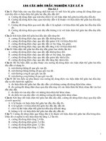 123 Câu hỏi trắc nghiệm Lý 9 + Đáp án