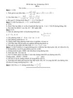 Đề thi vào 10 Toán 10