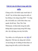 Giá trị của từ khoá trong một tên miền pps