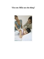 Yêu con: Hiểu sao cho đúng? ppsx