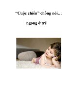 “Cuộc chiến” chống nói… ngọng ở trẻ pptx