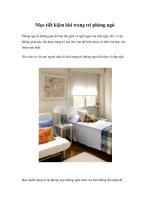 Mẹo tiết kiệm khi trang trí phòng ngủ Phòng ngủ là không gian để bạn thư giãn ppt
