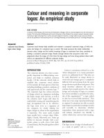 Colour and meaning in corporate logos