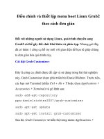 Điều chỉnh và thiết lập menu boot Linux Grub2 pot
