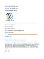 Bệnh học hô hấp - Lao part 1 pps