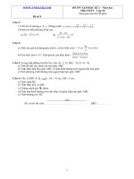 Đề thi ôn tập môn Toán lớp 10 - Đề số 9 ppsx