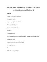 Cấp giấy chứng nhận điều kiện vệ sinh thú y đối với các cơ sở kinh doanh sản phẩm động vật pptx