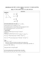 Chương II: HỆ THỨC LƯỢNG TRONG TAM GIÁC VÀ TRONG ĐƯỜNG TRÒN pps