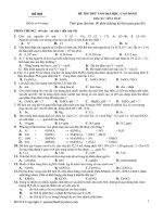 ĐỀ LUYỆN THI ĐHCĐ CẤP TỐC MÔN HÓA - MS 018