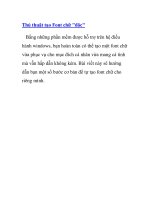 Thủ thuật tạo Font chữ 