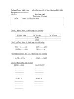 Đe kiem tra  toan hoc kỳ 2 lop 3