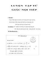 LUYỆN TẬP TỨ GIÁC NỘI TIẾP ppt