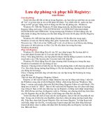 Lưu dự phòng và phục hồi Registry ppsx