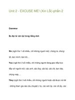 Unit 2 - EXCUSE ME! (Xin Lỗi)-phần 2 potx