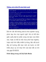 Những cách chữa lỗi màn hình xanh ppt