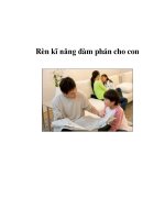 Rèn kĩ năng đàm phán cho con doc